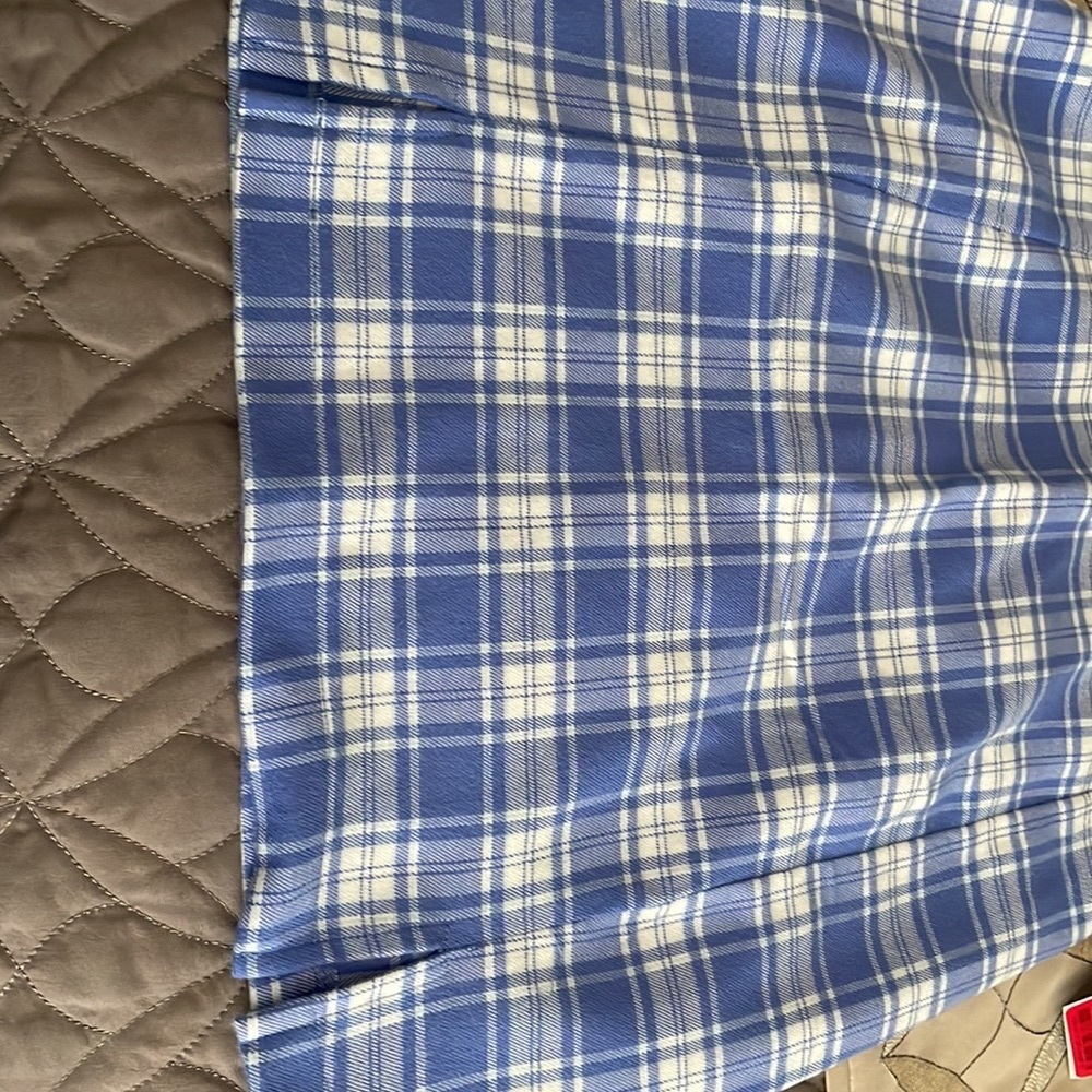 Blue & White Plaid Mini Skirt - Picture 6 of 6